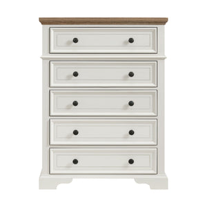 Eastwood - Youth 5-Drawer Chest - Brown And White