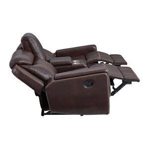 Panther - Motion Loveseat With Console - Neono Brown