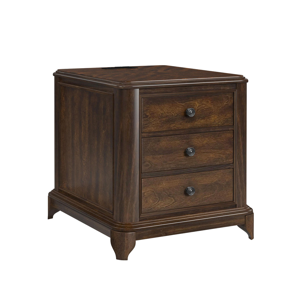 Phillipe - 2-Drawer Cabinet With USB - Cherry