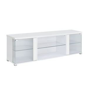 Chandra - 70"" TV Stand With LED - Glossy White