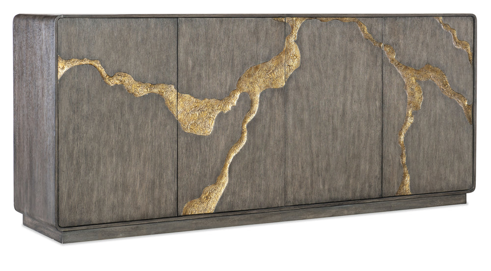 Melange - Fissured Entertainment Credenza - Dark Gray