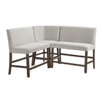 Seneca - Counter 3 Piece Corner Bench - Brown / Gray