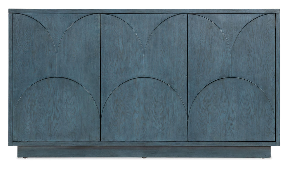 Melange - Round Valley Three Door Entertainment Credenza - Blue