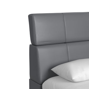 Valari - PU Twin Bed - Gray