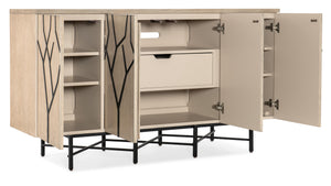 Melange - Branched Four Door Entertainment Credenza - Light Brown