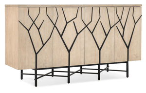 Melange - Branched Four Door Entertainment Credenza - Light Brown