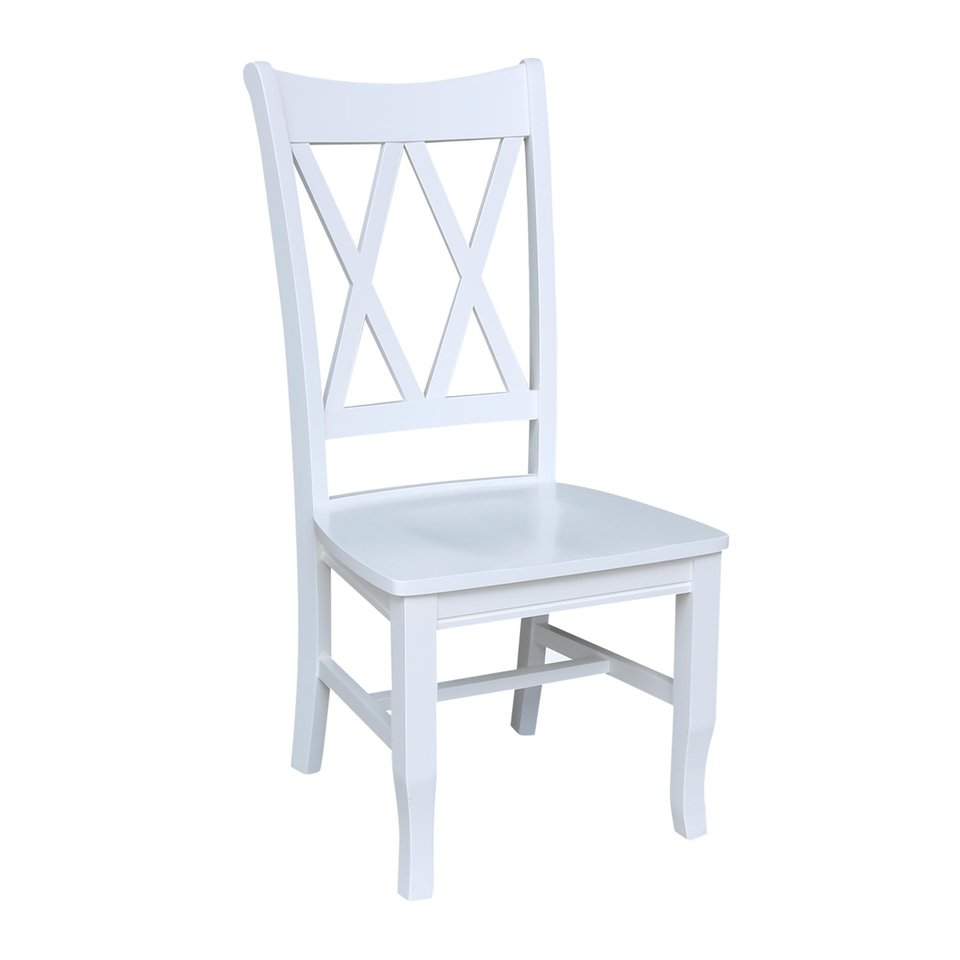 Hampton Collection Double X Back Pure White Chair