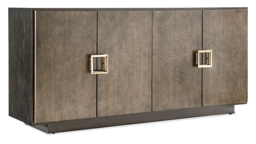 Melange - Asher Four Door Entertainment Credenza - Dark Brown