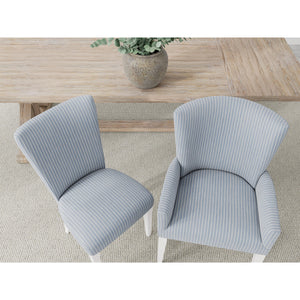 Rosalie - Upholstered Host Chair (Set of 2) - Blue