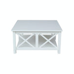 Hampton Collection Square Coffee Table in Pure White