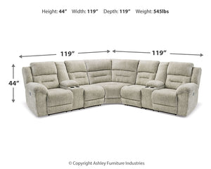 Family Den 3-Piece Power Reclining Sectional