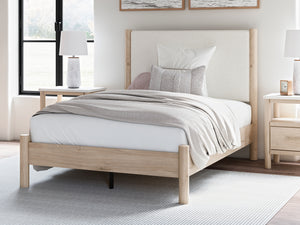 Cadmori  Upholstered Panel Bed