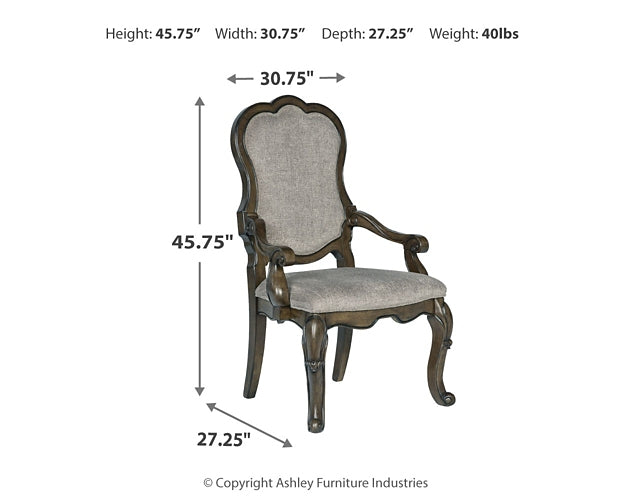 Maylee Dining UPH Arm Chair