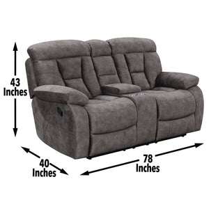 Bogata - Console Loveseat - Dark Gray