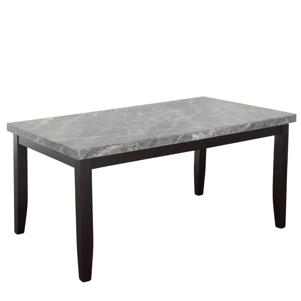 Napoli - Gray Marble Top Dining Table - Dark Gray