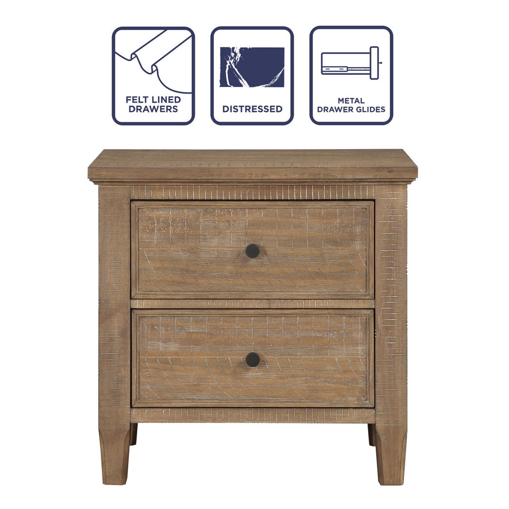 Riverdale - 2 Drawer Nightstand - Dark Brown