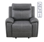 Gaston - Manual Recliner - Gray