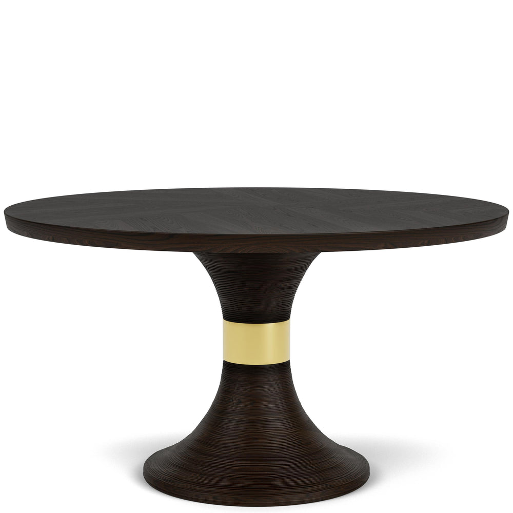 Lydia - Round Dining Table - Dark Brown