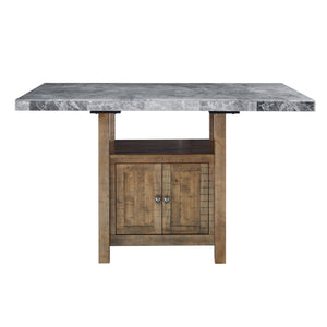 Grayson - Gray Marble Counter Table - Dark Gray