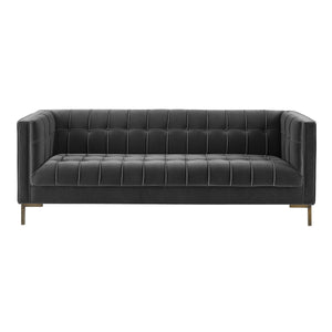 Isaac - Channel Stitch Velvet Sofa