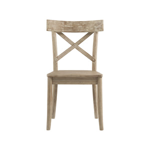 Callista - X-Back Wooden Side Chair (Set of 2) - Beach