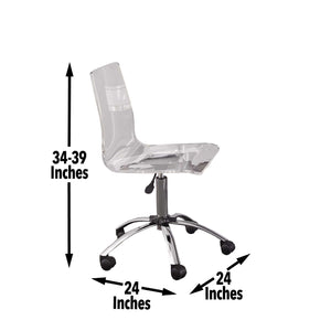 Arthur - Adjustable Swivel Chair - Pearl Silver