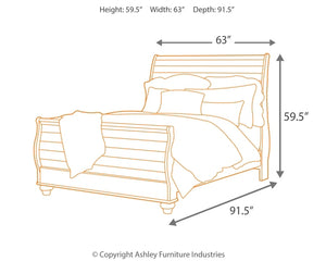 Willowton  Sleigh Bed