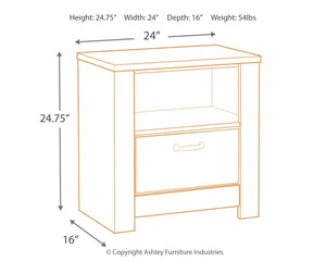 Bellaby One Drawer Night Stand