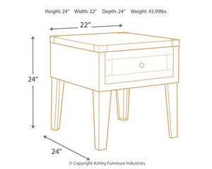 Chazney Rectangular End Table